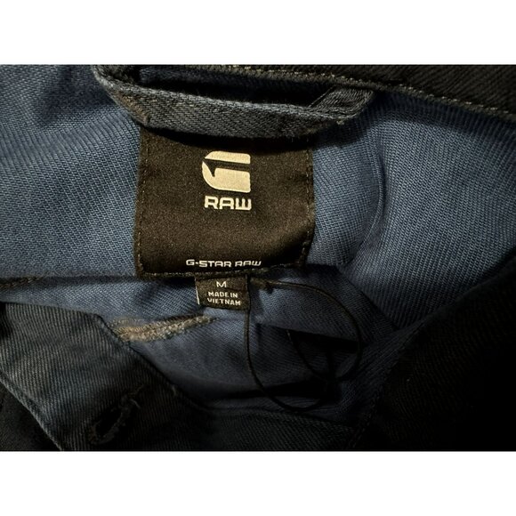 Womens Denim Jacket Oversized G-Star RAW Sz M Dark Wash Boxy Heavywt Trucker - Picture 6 of 9